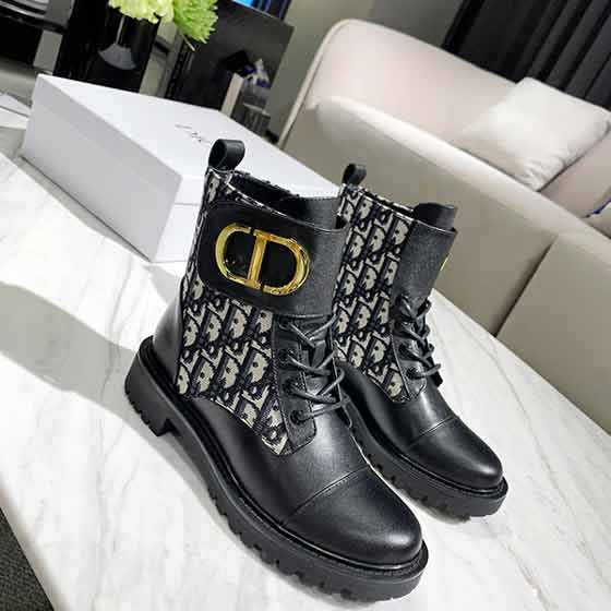 Dior迪奧黑色高幫女鞋，叛逆個性行走街頭，氣質休閑兼備！