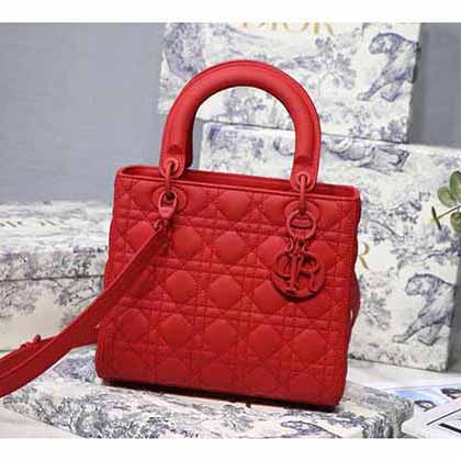 dior經典款女包 藤格紋啞光小牛皮翻蓋式手提包