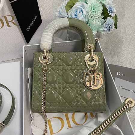 寺庫(kù)網(wǎng)名品同款17迷你三格漆皮皇妃包 牛油果