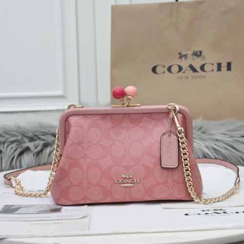 蔻馳女包新款棒棒糖 Kisslock吻鎖鏈條