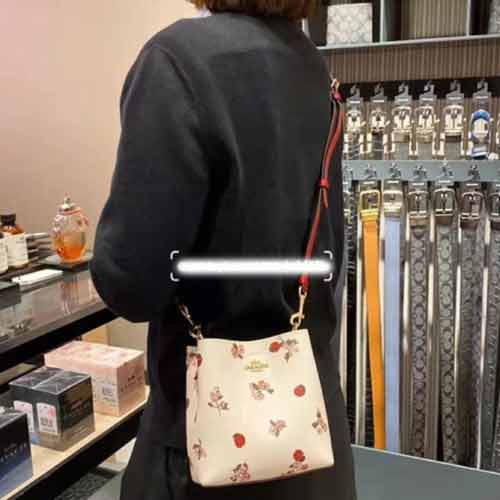 Coach/蔻馳Town Bucket印花迷你水桶包7