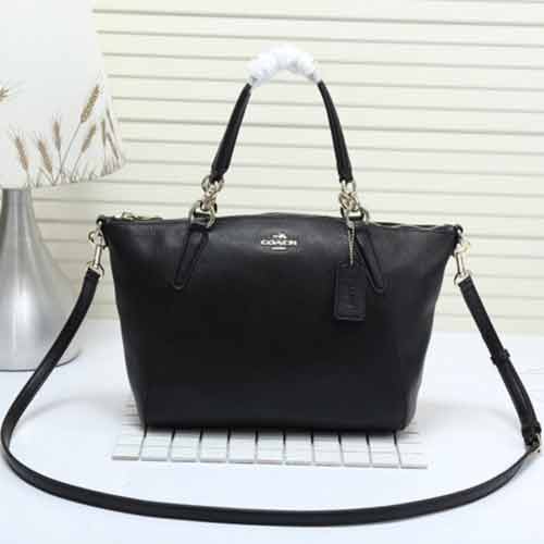 Coach頭層牛皮餃子包36675黑色，街拍的寵兒 ！