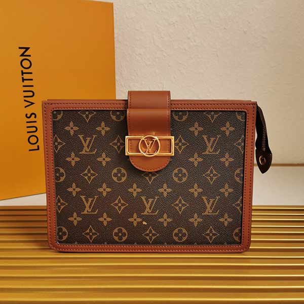 路易威登拼接帆布與皮革Pochette