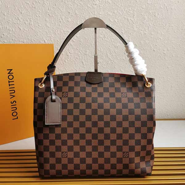 GRACEFUL小號手袋N42249白格 N44044啡格 M43700老花紅里 M43701老花杏里