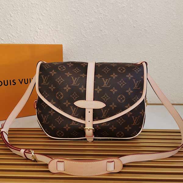 路易威登Monogram帆布中古系列SAUMUR 中號手袋 M40710 （42256