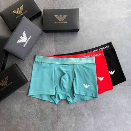 阿瑪尼輕奢高等歐美大品牌男平角內(nèi)褲尾單
