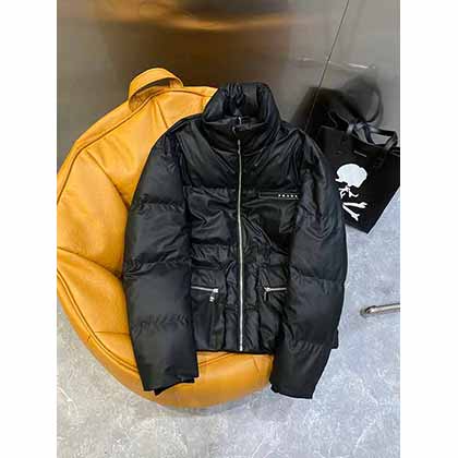 普拉達雙層高密防絨膽布男士羽絨