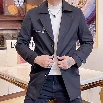 巴寶莉秋冬新款原單男士中長款風衣大衣外套官網同步