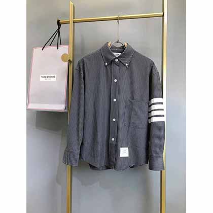 TB經(jīng)典織帶條紋長袖襯衣，經(jīng)典且常