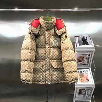 新款TheNorthFacexGucci帆布轟炸機(jī)夾克