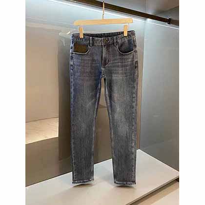 冬季“驢牌”男士復合加絨羊毛針織時尚修身牛仔褲！