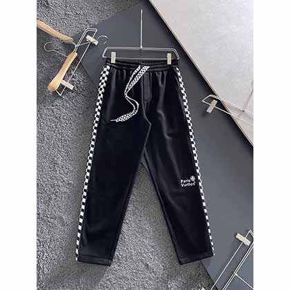 lv秋冬新款黑色2側棋盤格拼接休