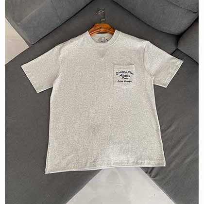 Dior迪奧海軍藍色羊毛短袖T恤男女