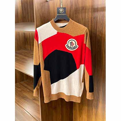 2022秋冬新款M家毛巾繡針織圓領羊