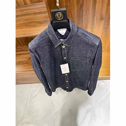 V家新牛仔襯衫，秋冬新款口袋裝飾