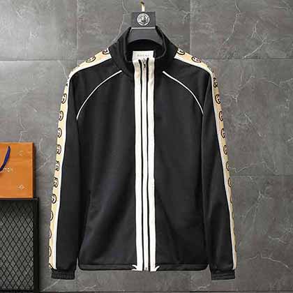 高等版本！古奇Gucci秋冬新款男士立領夾克套裝