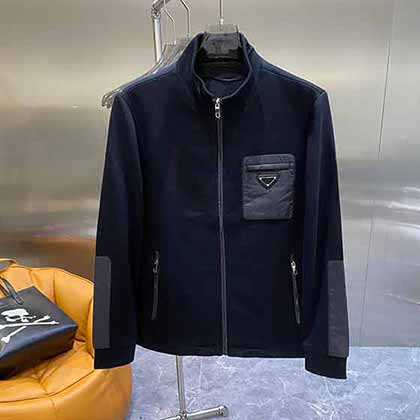 才子男裝官網普拉達秋冬定制高品質大歐貨夾克外套