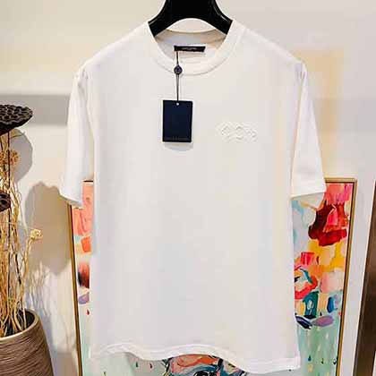 春夏Lv 經(jīng)典大l貼布刺繡男時(shí)尚t恤