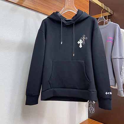 Chrmharts CH克羅心男裝 秋冬專柜梵文十字花連帽衛(wèi)