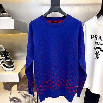 Lv早秋冬新款洋氣減齡凈版鑲花針織時尚套頭長袖毛衣！