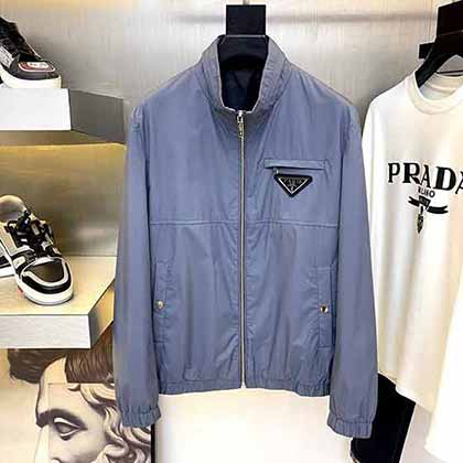 中國男裝網(wǎng)普拉達秋冬新品連帽棉服夾克外套！