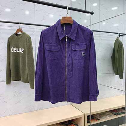 迪奧秋冬新品休閑翻領拉鏈外套