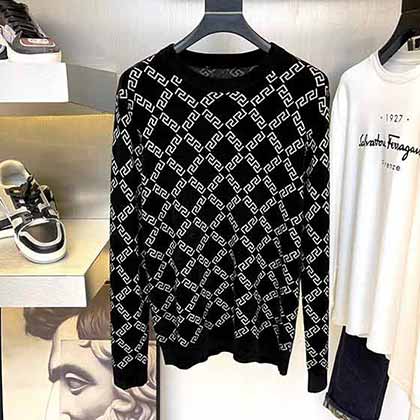 范思哲21s秋冬款針織衫、進(jìn)口定制100%天鵝絨