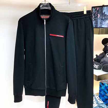 普拉打中年男士夏季運動套裝，潮流運