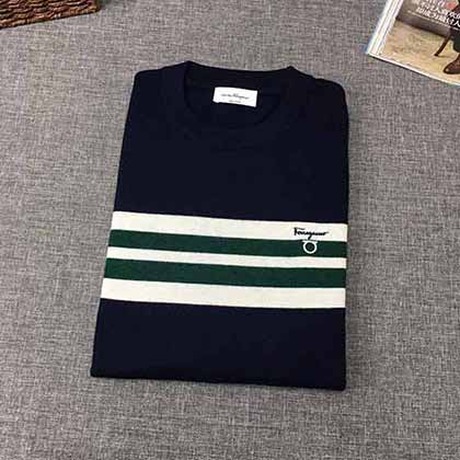 Frraam菲拉格慕原單男士商務休閑純羊毛衫