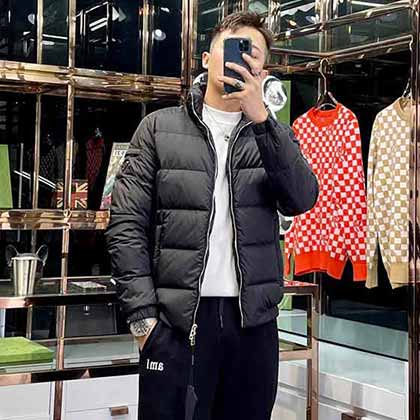 PRAA高等白鴨絨羽絨服男冬季時(shí)尚短款大品牌加厚保暖外套