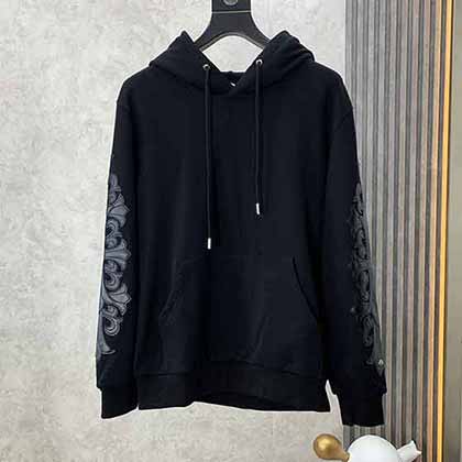 克羅心秋冬歐洲站男士長袖圓領休閑衛衣潮流修身網紅印花長袖T恤男