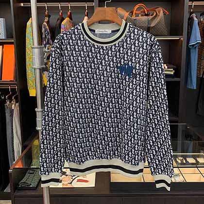 迪奧秋冬新款原單長袖打底針織羊毛衫。