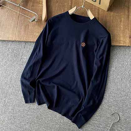 春秋季薄款男士毛衣 寬松長袖上衣圓領休閑針織衫