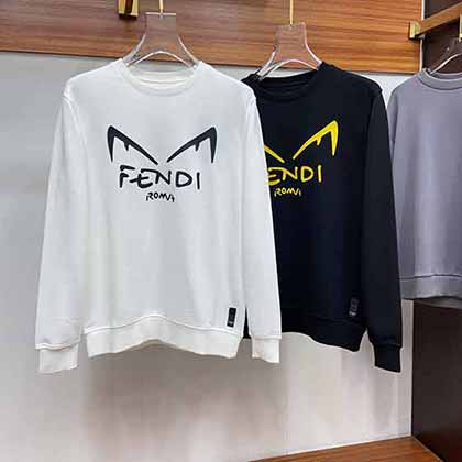 中國大品牌網(wǎng)芬迪秋冬 原單小怪獸皮標男士衛(wèi)衣