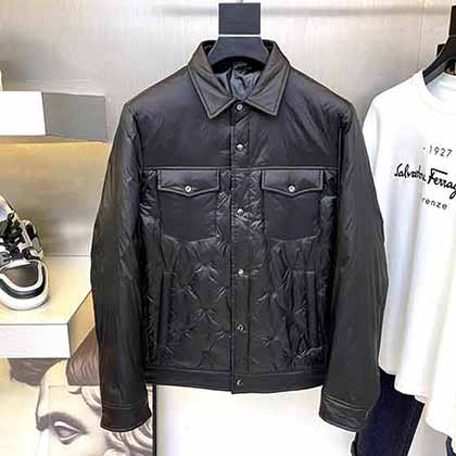 阿瑪尼新款P家棉服薄棉翻領襯衣中短款外套，簡約又高等！