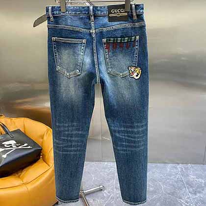 四季青服裝網古奇簡約時尚原單早秋小腳牛仔褲