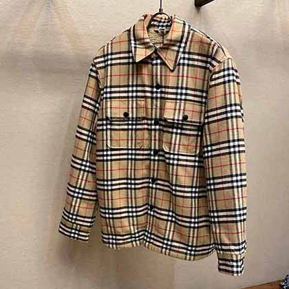 BBR經典格紋定制格紋面料羊羔底襯衫外套