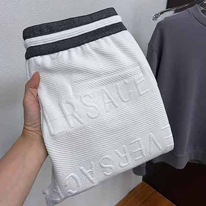 范思哲運(yùn)動(dòng)衛(wèi)褲男 高街運(yùn)動(dòng)風(fēng)經(jīng)典字母松緊腰系帶款束口休閑運(yùn)動(dòng)衛(wèi)褲