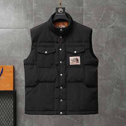 國際大品牌北面羽絨背心馬甲白鴨絨保暖立領男士坎肩