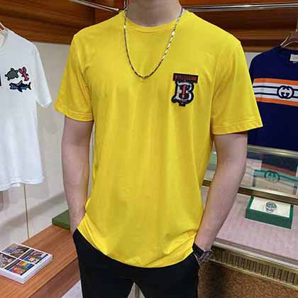 巴寶莉BBR春夏新款簡潔干凈男士休閑短袖T恤