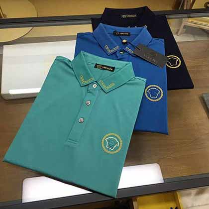 范思哲國際大品牌t恤，今年夏新款POLO翻領短袖T