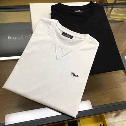 新季ZZ杰尼亞 短袖新款上專柜新 毛織精紡領設計