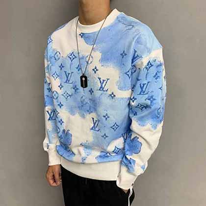 LV品牌潮流logo水彩渲染印花