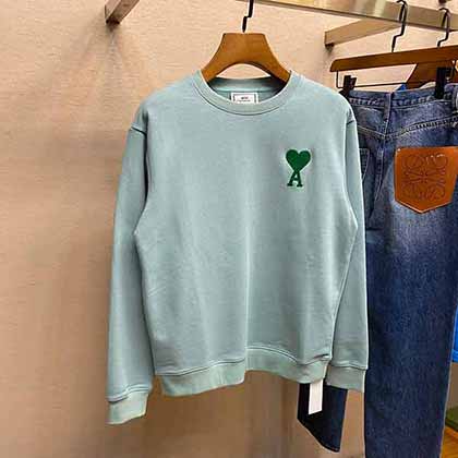 秋冬款衛衣 AMI男士圓領休閑衛衣