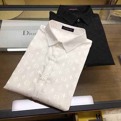 早秋高等男士的襯衫，Lv專柜！同步休閑長袖襯衫