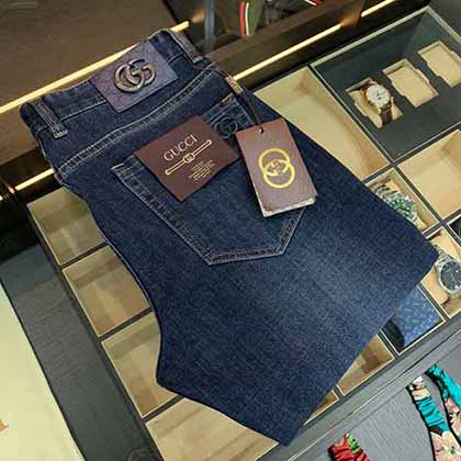 春夏新男士牛仔褲品牌GUCCI經典