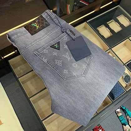 今年流行LV大品牌潮牌男裝 春夏薄款新簡約時尚牛仔褲