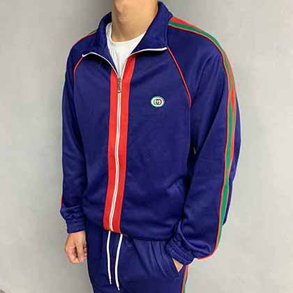 唯品會(huì)品牌折扣網(wǎng)男裝，GuCC品牌潮流logo織帶刺繡套裝