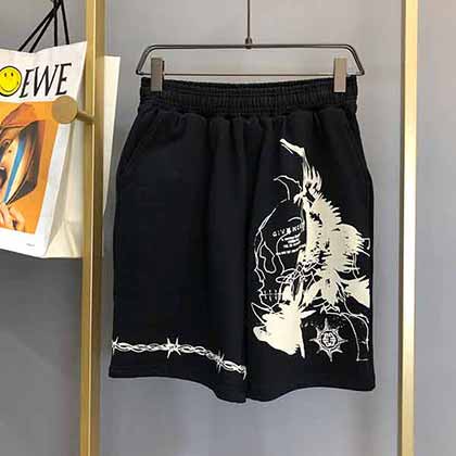 Givenchy休閑運動風暗黑國際織帶棉質(zhì)運動短褲