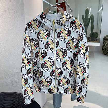 GUCCI X TNF 聯名款男裝品牌夾克，新